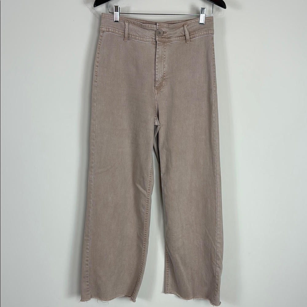 OAT‎ New York Wide Leg High Waist Stretchy Tan Pants Size 8/29